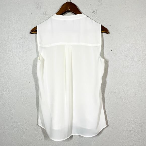Tommy Hilfiger Sleeveless Blouse Button Up Keyhole Bone White - S - Picture 4 of 4